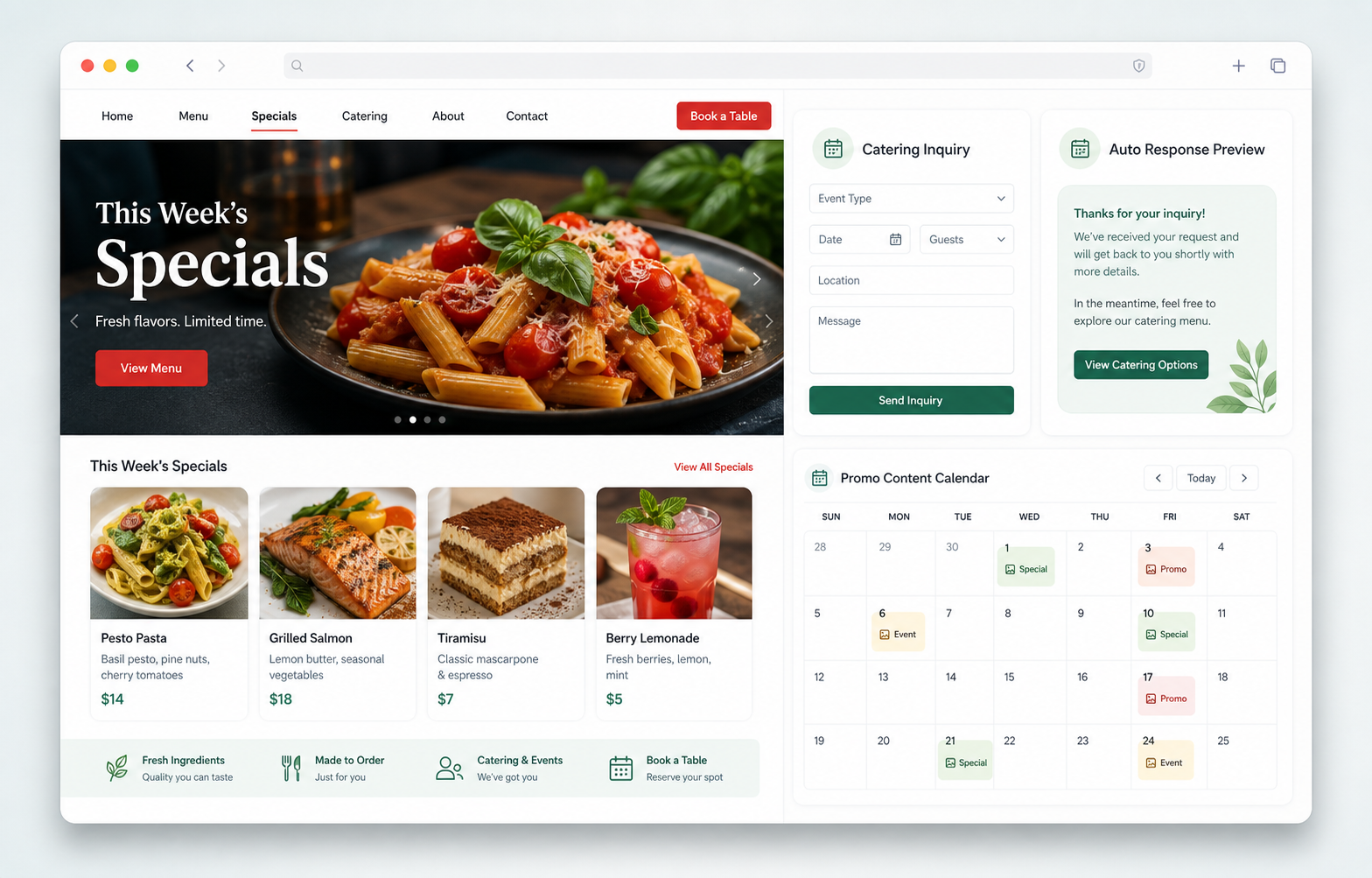 Restaurant guest workflow and promotion concept